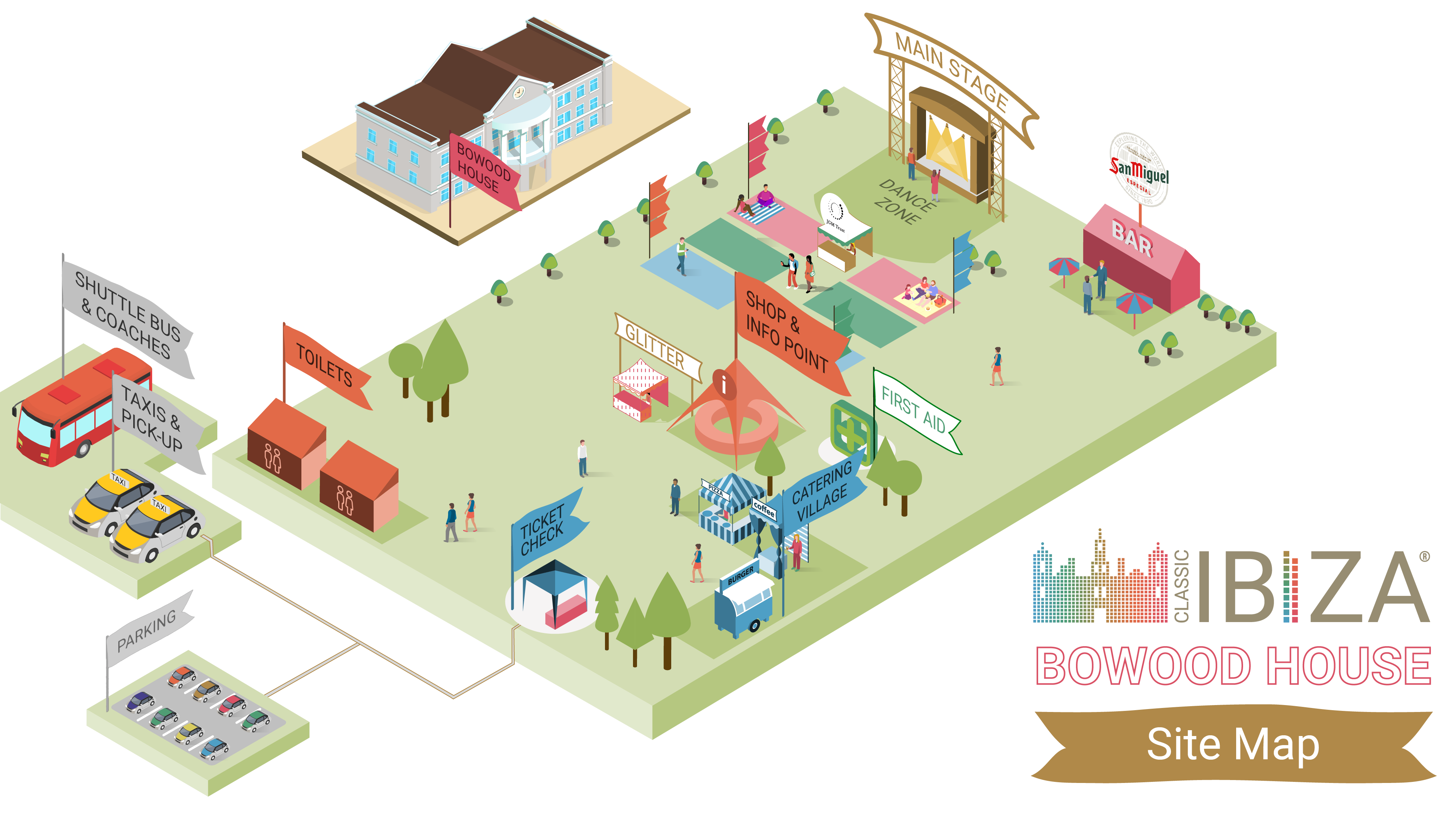 Classic Bowood House Concert Site Map