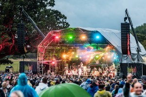The stage with lights at Classic Ibiza Blickling 2023