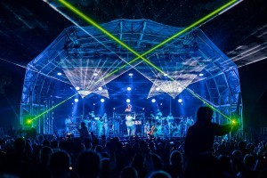 The stage with lights at Classic Ibiza Blickling 2023