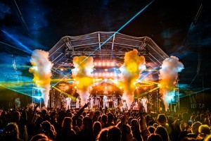 The stage with lights at Classic Ibiza Blickling 2023