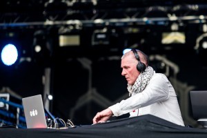 DJ, Rich Seam, on stage at Classic Ibiza Blickling 2023