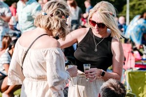 Guests enjoying Classic Ibiza Burghley 2023