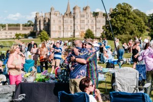 Guests enjoying Classic Ibiza Burghley 2023