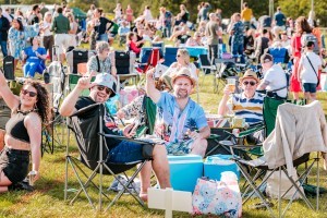 Guests enjoying Classic Ibiza Burghley 2023